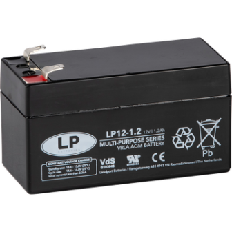 Suljettu AGM lyijyakku  12V/1.2A/Aux.akku/97x43x52